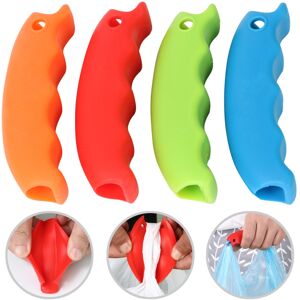 TRIXES Set of 4 Silicone Plastic Bag Holders Assorted Colours TRIXES Set of 4 Silicone Plastic Bag Holders Assorted Colours