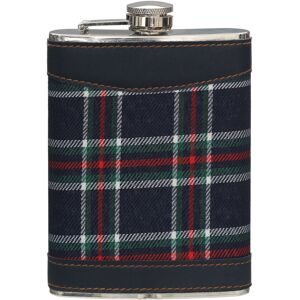 Premier Housewares 8oz Stainless Steel Blue Tartan Hip Flask Storage Container Premier Housewares 8oz Stainless Steel Blue Tartan Hip Flask Storage Container
