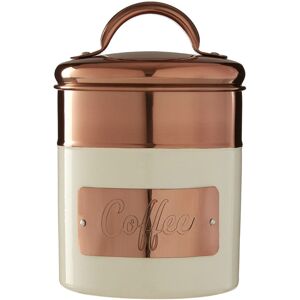 Interiors by Premier Prescott Cream Copper Embossed Coffee Kitchen Stainless Steel Storage Canister Interiors by Premier Prescott Cream Copper Embossed Coffee Kitchen Stainless Steel Storage Canister