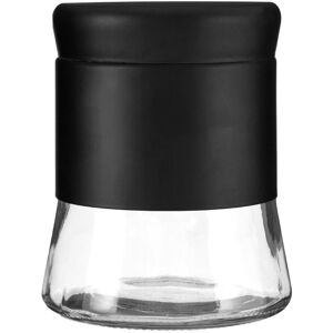 Premier Housewares 800ml Black Stainless Steel Glass Coffee Sugar Tea Kitchen Canister Storage Jar Premier Housewares 800ml Black Stainless Steel Glass Coffee Sugar Tea Kitchen Canister Storage Jar