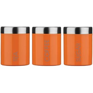 Premier Housewares Orange Enamel Tea Coffee And Sugar Canisters Kitchen Storage Containers Tins Set Premier Housewares Orange Enamel Tea Coffee And Sugar Canisters Kitchen Storage Containers Tins Set