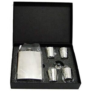 Unbranded KAV Hip Flask Set with Gift Box 9 oz Hip Flask with Funnel & 4 Shot Cups Stain Unbranded KAV Hip Flask Set with Gift Box 9 oz Hip Flask with Funnel & 4 Shot Cups Stain