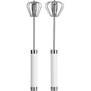 Premier Housewares Stainless Steel Press and Spin Whisks - Set of 2 Premier Housewares Stainless Steel Press and Spin Whisks - Set of 2