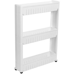 HYGRAD (3 Tiers, White) Slide Out Storage Tower Folding 3/4 Tier Rolling Castor Kitchen HYGRAD (3 Tiers, White) Slide Out Storage Tower Folding 3/4 Tier Rolling Castor Kitchen