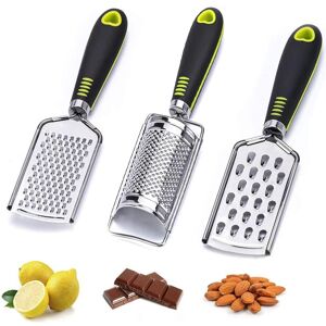Unbranded Kitchen Cheese Grater & Lemon Zester, 3 Graters Set, Razor-Sharp Stainless Steel Unbranded Kitchen Cheese Grater & Lemon Zester, 3 Graters Set, Razor-Sharp Stainless Steel