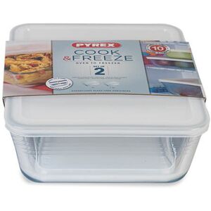 Pyrex Cook & Freeze 2 Piece Rectangular Storage Set Pyrex Cook & Freeze 2 Piece Rectangular Storage Set