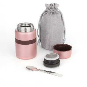Unbranded (Pink) 500 ml Vacuum Insulated Hot Food Flask, Stainless Steel Food Jar with Fol Unbranded (Pink) 500 ml Vacuum Insulated Hot Food Flask, Stainless Steel Food Jar with Fol