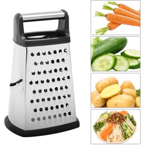 Unbranded 4 Sided Manual Cheese Grater Stainless Steel Vege Grater With Box Tray Unbranded 4 Sided Manual Cheese Grater Stainless Steel Vege Grater With Box Tray
