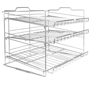 Maison & White 3 Tier Tin Can Rack Steel Wire Kitchen Cupboard Organiser 6 Dividers M&W Maison & White 3 Tier Tin Can Rack Steel Wire Kitchen Cupboard Organiser 6 Dividers M&W