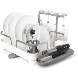 Umbra 1008163-660 Holster Dish Rack Molded Plastic Dish Drying Rack with Drainag Umbra 1008163-660 Holster Dish Rack Molded Plastic Dish Drying Rack with Drainag