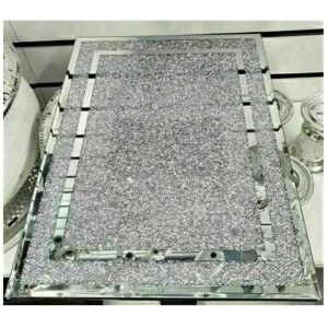 SignatureCrystal Large Crushed Diamond Chopping Board Crystal Filled Placemat Sparkly SignatureCrystal Large Crushed Diamond Chopping Board Crystal Filled Placemat Sparkly