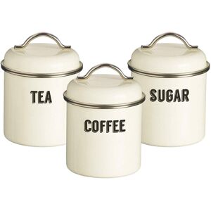 Typhoon Living Retro Tea Coffee Sugar Canister Storage Set of 3 Pieces Typhoon Living Retro Tea Coffee Sugar Canister Storage Set of 3 Pieces