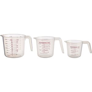 Premier Housewares Clear Plastic Measuring Jugs - Set of 3 Premier Housewares Clear Plastic Measuring Jugs - Set of 3