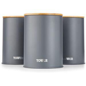 Tower T826140GRY Scandi 5 Piece Storage Set, Grey Tower T826140GRY Scandi 5 Piece Storage Set, Grey