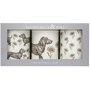Thornback & Peel Dog & Daisy Set 3 Kitchen Canisters Thornback & Peel Dog & Daisy Set 3 Kitchen Canisters