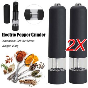 Unbranded 2X Electric Salt and Pepper Grinder Set Adjustable Shaker Mills Unbranded 2X Electric Salt and Pepper Grinder Set Adjustable Shaker Mills