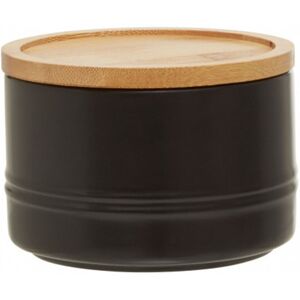 Premier Housewares Stoneware Black Storage Canister With Bamboo Lid,Minimalist Storage Jar,Perfect Premier Housewares Stoneware Black Storage Canister With Bamboo Lid,Minimalist Storage Jar,Perfect