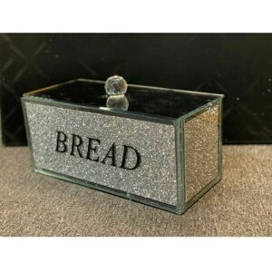 snpadeal Sparkle Palace XXL Silver Crushed Diamond Crystal Mirrored Bread Bin snpadeal Sparkle Palace XXL Silver Crushed Diamond Crystal Mirrored Bread Bin