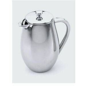 Grunwerg 8 Cup Bellied Double Wall Cafetiere Stainless Steel Plunger Coffee Grunwerg 8 Cup Bellied Double Wall Cafetiere Stainless Steel Plunger Coffee