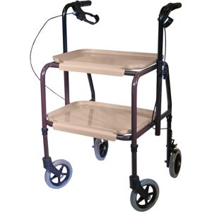 Loops Height Adjustable Kitchen Trolley with Brakes - Clip on Trays - 840 1020mm Loops Height Adjustable Kitchen Trolley with Brakes - Clip on Trays - 840 1020mm