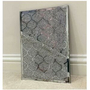 Biznest Luxury Crushed Diamond Chopping Board Silver Placemat Sparkly 30x40 Biznest Luxury Crushed Diamond Chopping Board Silver Placemat Sparkly 30x40