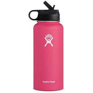 Hydro Flask 32 Oz Wide Mouth W/ Straw Lid Watermelon Unisex Sports Water Bottles Hydro Flask 32 Oz Wide Mouth W/ Straw Lid Watermelon Unisex Sports Water Bottles