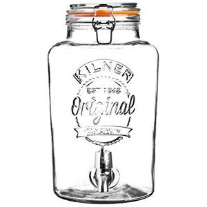 Kilner 5 Litre Clip Top Round Glass Drinks Dispenser in Gift Box, 22.5 x 19 x 31 Kilner 5 Litre Clip Top Round Glass Drinks Dispenser in Gift Box, 22.5 x 19 x 31