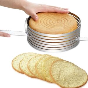 Unbranded Adjustable Round Stainless Steel Cake Ring Bakeware Tools DIY Cake Cutter Slicer Unbranded Adjustable Round Stainless Steel Cake Ring Bakeware Tools DIY Cake Cutter Slicer