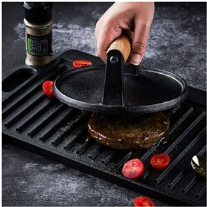 Unbranded Kitchen Round Cast Iron Grill Meat Press Tool Steak Bacon Burger Press Unbranded Kitchen Round Cast Iron Grill Meat Press Tool Steak Bacon Burger Press