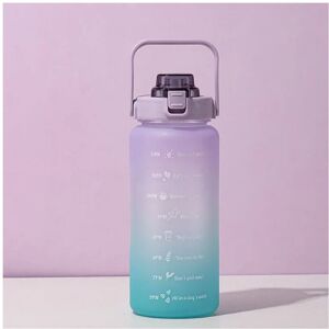 Unbranded (Purple, 2L) 2L Water Bottle With Straw Time Marker Plastic Water Cup Large Capa Unbranded (Purple, 2L) 2L Water Bottle With Straw Time Marker Plastic Water Cup Large Capa