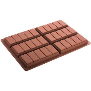 S4U 6 Cell 5 Section Silicone Chocolate Mould - Rectangular Mini Bars, Easy-Release, S4U 6 Cell 5 Section Silicone Chocolate Mould - Rectangular Mini Bars, Easy-Release,