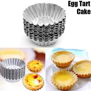 HKHBJS 10pcs 7cm Aluminium Alloy Flower Cake Egg Tart Mold Kitchen Pastry Baking Mold T HKHBJS 10pcs 7cm Aluminium Alloy Flower Cake Egg Tart Mold Kitchen Pastry Baking Mold T