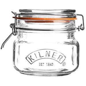 Kilner Square Clip Top Jar, Durable Glass Container with Airtight Seal for Home- Kilner Square Clip Top Jar, Durable Glass Container with Airtight Seal for Home-