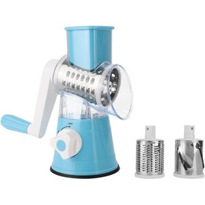 Unbranded (Blue) 3 Drum Blades Cheese Grater Rotary Handheld Fruit Vegetable Slicer Unbranded (Blue) 3 Drum Blades Cheese Grater Rotary Handheld Fruit Vegetable Slicer
