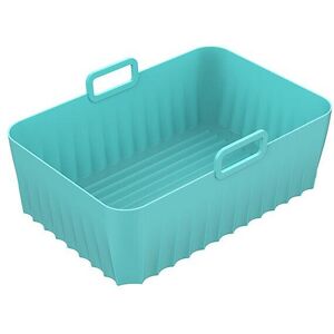 Unbranded (Blue) 2pcs Silicone Air Fryer Liner Reusable Rectangle Baking Tray With Handle Unbranded (Blue) 2pcs Silicone Air Fryer Liner Reusable Rectangle Baking Tray With Handle