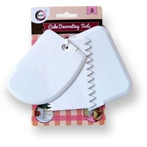 The Home Fusion Company 3pcs Icing Tools Smoother Cake Edge Scraper Dough Cutter Decorating Baking Bake The Home Fusion Company 3pcs Icing Tools Smoother Cake Edge Scraper Dough Cutter Decorating Baking Bake