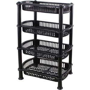 Unbranded (Black, 4 Tier) 3 or 4 Tier Food Fruit Veg Shelf Storage Bathroom Kitchen Caddy Unbranded (Black, 4 Tier) 3 or 4 Tier Food Fruit Veg Shelf Storage Bathroom Kitchen Caddy