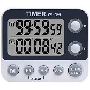 XREXS Digital Dual Kitchen Timer Cooking Timer Magnetic Timer Adjustable Alarm Volume XREXS Digital Dual Kitchen Timer Cooking Timer Magnetic Timer Adjustable Alarm Volume