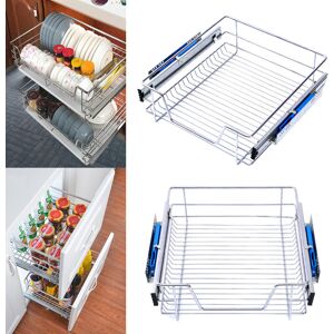 Living And Home (300mm, 2pcs) Metal Sliding Kitchen Cabinet Pull Out Wire Basket Organizer Living And Home (300mm, 2pcs) Metal Sliding Kitchen Cabinet Pull Out Wire Basket Organizer