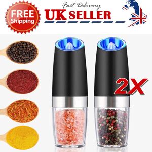 Unbranded 2PCS Electric Salt And Pepper Grinder Set Coarseness Gravity Sensor UK Unbranded 2PCS Electric Salt And Pepper Grinder Set Coarseness Gravity Sensor UK