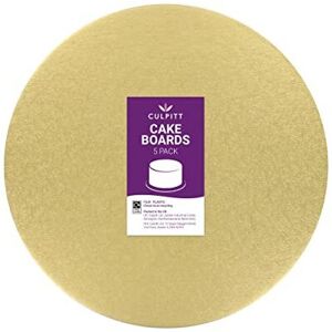Culpitt 10" Double Thickness Cake Card, Pale Gold Boards, Cut Edge, 3mm Thick, 5 Pack - Culpitt 10" Double Thickness Cake Card, Pale Gold Boards, Cut Edge, 3mm Thick, 5 Pack -