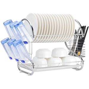 Unbranded 2 Tier Dish Drainer Rack Kitchen Drying Rack Bowl Plate Holder Unbranded 2 Tier Dish Drainer Rack Kitchen Drying Rack Bowl Plate Holder