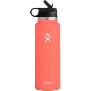 Hydro Flask (Orange, 40oz) Water Bottle Straw Lid Outdoor Portable Insulated Cup Hydro Flask (Orange, 40oz) Water Bottle Straw Lid Outdoor Portable Insulated Cup