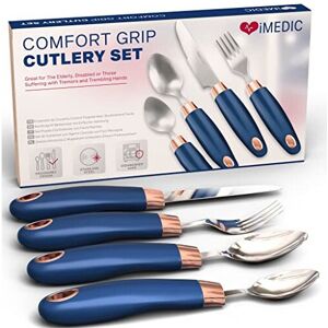 iMedic Designer Easy Grip Cutlery for Adults - 1 Set of Utensils for the Elderly with A iMedic Designer Easy Grip Cutlery for Adults - 1 Set of Utensils for the Elderly with A