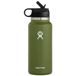 Hydro Flask (Dark green, 40oz) Water Bottle Straw Lid Outdoor Portable Insulated Cup Hydro Flask (Dark green, 40oz) Water Bottle Straw Lid Outdoor Portable Insulated Cup