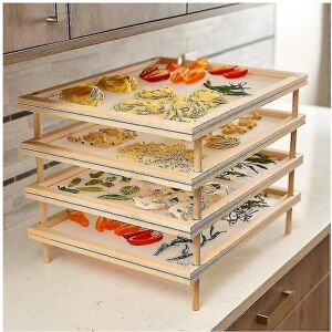 Unbranded Rion 2-Tier Wooden Pasta Herb Drying Rack Durable 2-3mm Mesh Holder for Fast Air Unbranded Rion 2-Tier Wooden Pasta Herb Drying Rack Durable 2-3mm Mesh Holder for Fast Air