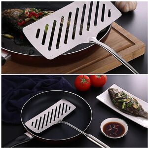 Unbranded Stainless Steel Wide Fried Fish Spatulas Professional Easier For Flipping Frying Unbranded Stainless Steel Wide Fried Fish Spatulas Professional Easier For Flipping Frying
