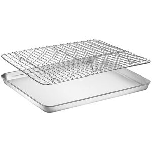 Unbranded Stainless Steel Cookie Sheet And Cooling Shelves, Nontoxic Baking Sheet Unbranded Stainless Steel Cookie Sheet And Cooling Shelves, Nontoxic Baking Sheet