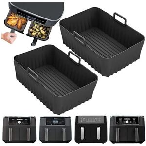 Unbranded Silicone Air Fryer Liner 2-Pack for Ninja Duel 9,5L AF400UK AF300UK, 2023 Upgrad Unbranded Silicone Air Fryer Liner 2-Pack for Ninja Duel 9,5L AF400UK AF300UK, 2023 Upgrad