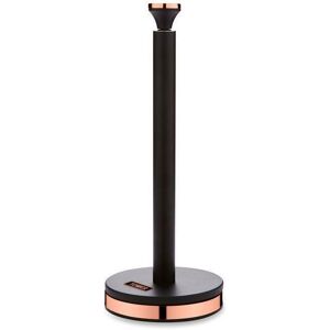 Tower Stylish Cavaletto BLACK & Rose Gold Kitchen Roll Holder Towel Pole Tower Stylish Cavaletto BLACK & Rose Gold Kitchen Roll Holder Towel Pole